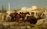 Adolf Schreyer The Oasis painting